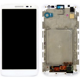 D620, D618, Display Lcd con Cristal digitalizador y Carcasa Frontal Original LG Optimus G2 Mini Blanco