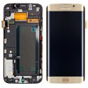 G928F, SM-G928F Display Lcd con cristal Digitalizador y marco Original Samsung Galaxy S6 Edge + Plus Gold Dorado