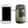i8190, i8190n, S3 mini Samsung  display completo blanco con marco 