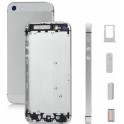 Iphone 5s Carcasa Apple Trasera Silver/White, Blanco/Gris